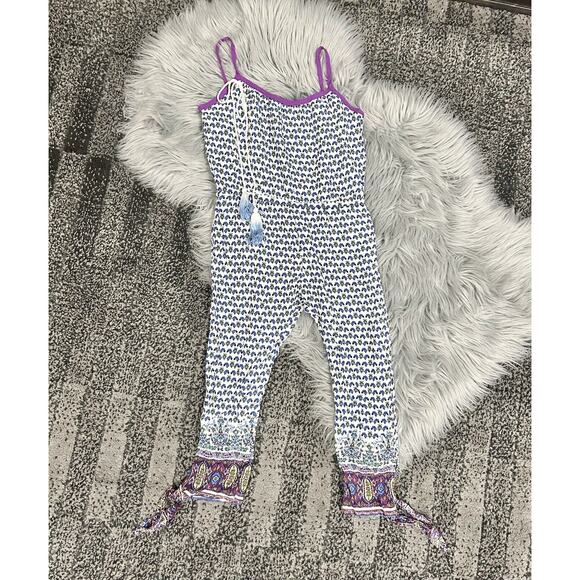Peas & Queues‎ Floral Jumpsuit Size 8 - Picture 1 of 3